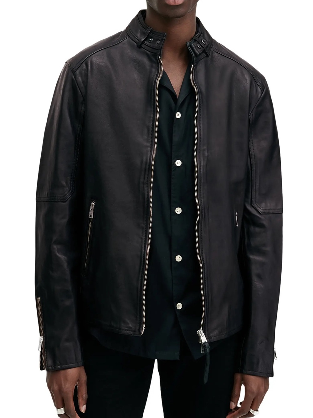 New All Saints Leather Cora Jacket